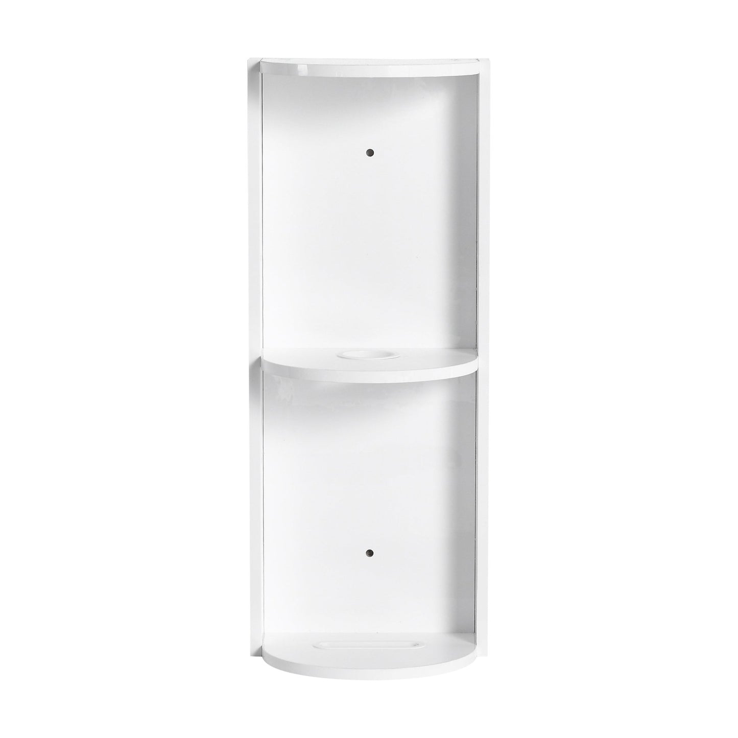 Glossy White 12' Bathroom Wall - Mounted Storage Rack with Float Mounting Design, Durable Plywood - 1st Choice Furniture Direct
