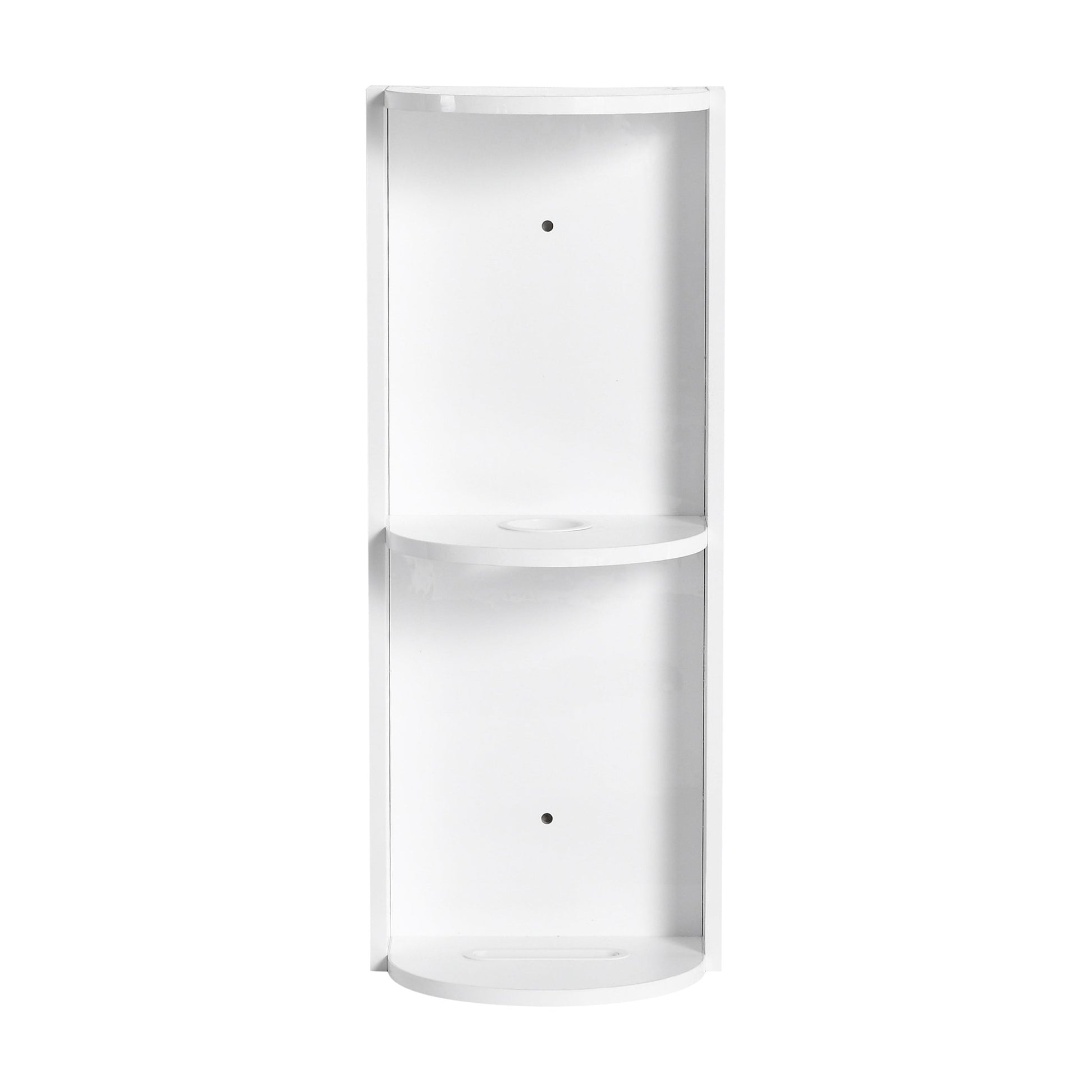Glossy White 12' Bathroom Wall - Mounted Storage Rack with Float Mounting Design, Durable Plywood - 1st Choice Furniture Direct
