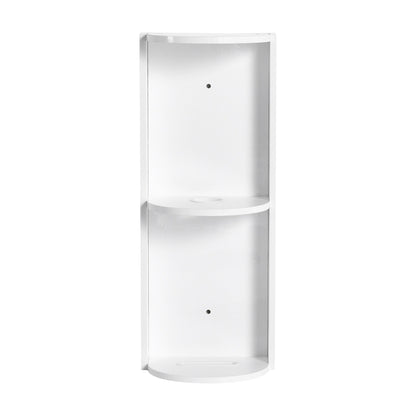 Glossy White 12' Bathroom Wall - Mounted Storage Rack with Float Mounting Design, Durable Plywood - 1st Choice Furniture Direct
