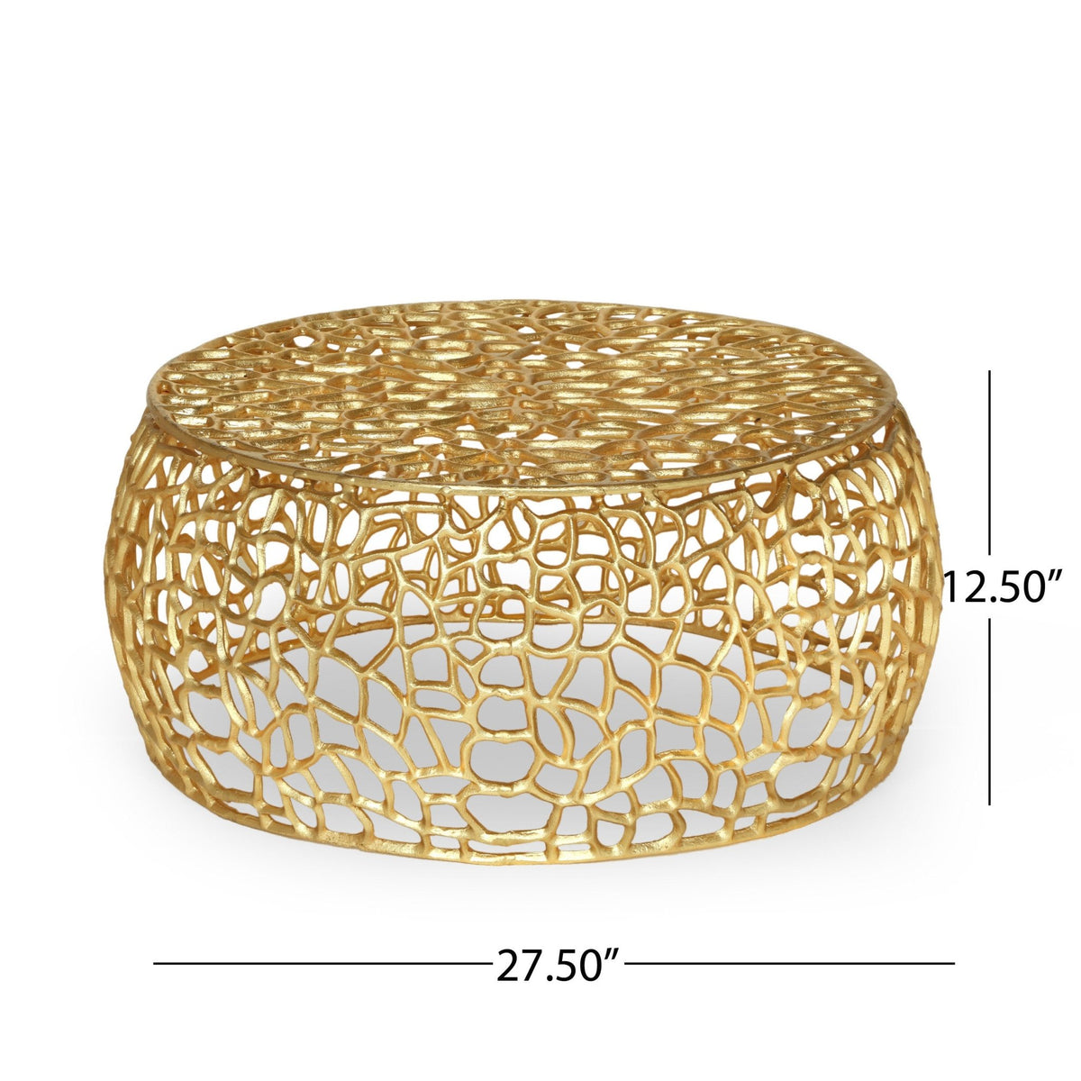 Gold Aluminum Mesh Coffee Table - 1st Choice Furniture Direct