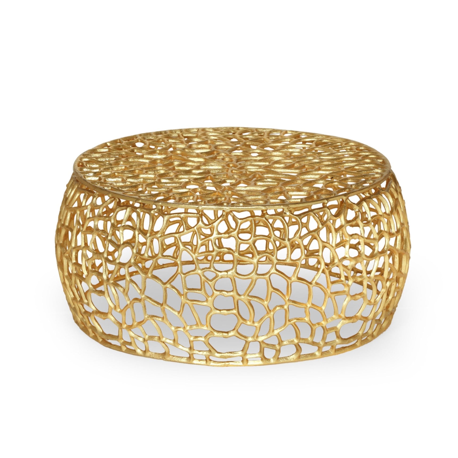 Gold Aluminum Mesh Coffee Table - 1st Choice Furniture Direct
