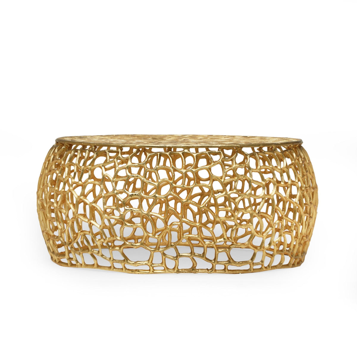 Gold Aluminum Mesh Coffee Table - 1st Choice Furniture Direct