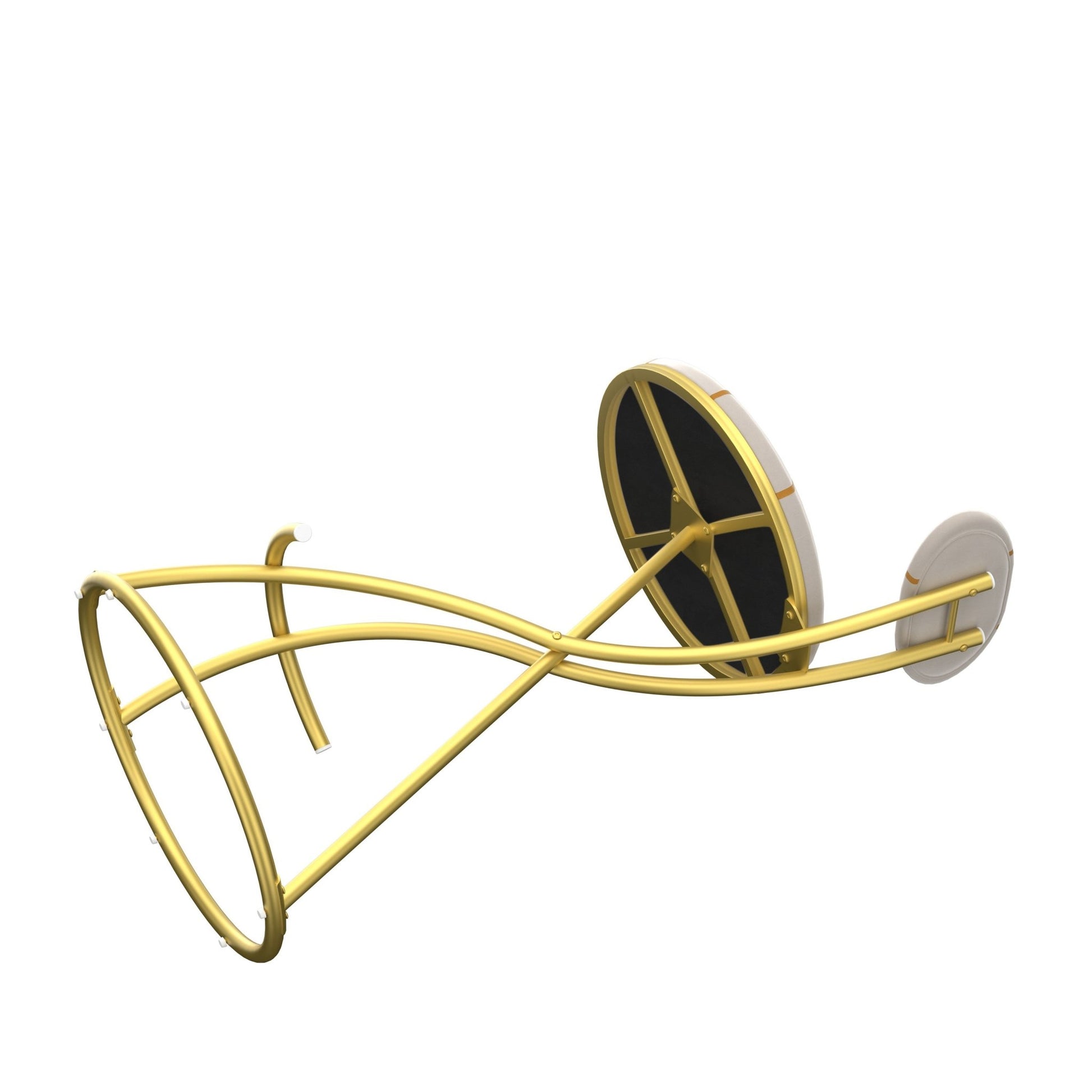 Gold Velvet Bar Stools Set of 2 | Striped Upholstered Counter Chairs with Metal Frame - 1st Choice Furniture Direct