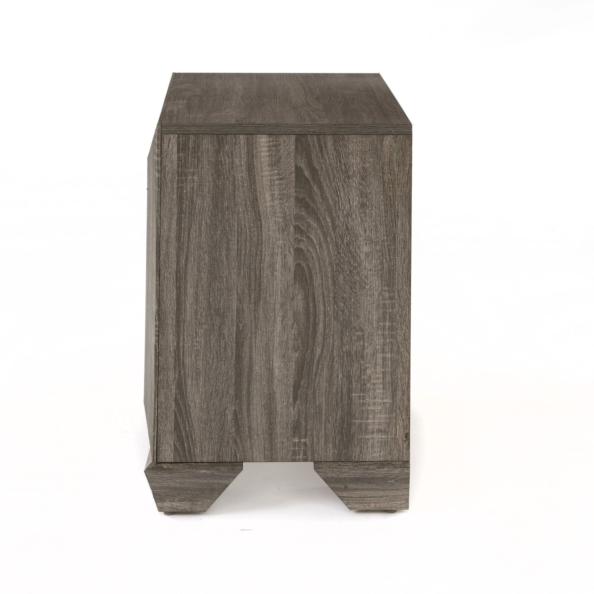 Gray 2-Drawer Nightstand with Shaker Legs - 1st Choice Furniture Direct
