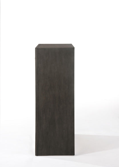 Gray 5-Drawer Chest with Okume Veneer - 1st Choice Furniture Direct