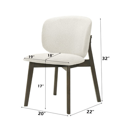 Gray Chenille Dining Chair with Walnut Wood Frame - 1st Choice Furniture Direct