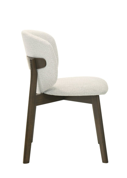 Gray Chenille Dining Chair with Walnut Wood Frame - 1st Choice Furniture Direct