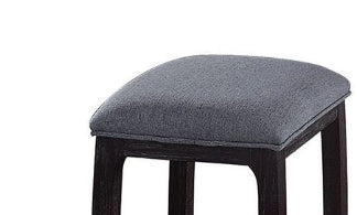 Gray Counter Height Stool with Weathered Espresso Finish - 1st Choice Furniture Direct
