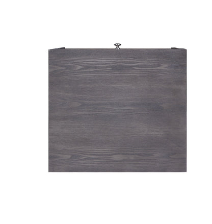 Gray End Table with Felt-Lined Drawer & Metal Sled Base - 1st Choice Furniture Direct