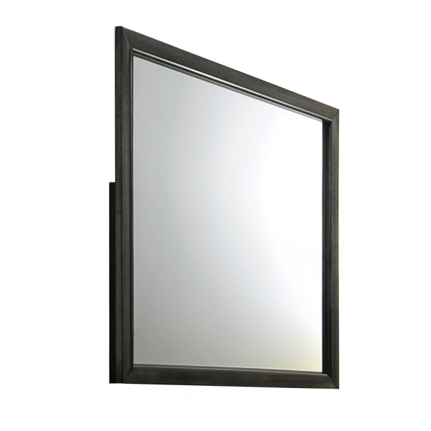 Gray Framed Wall Mirror | Modern Decorative Accent Mirror - 1st Choice Furniture Direct