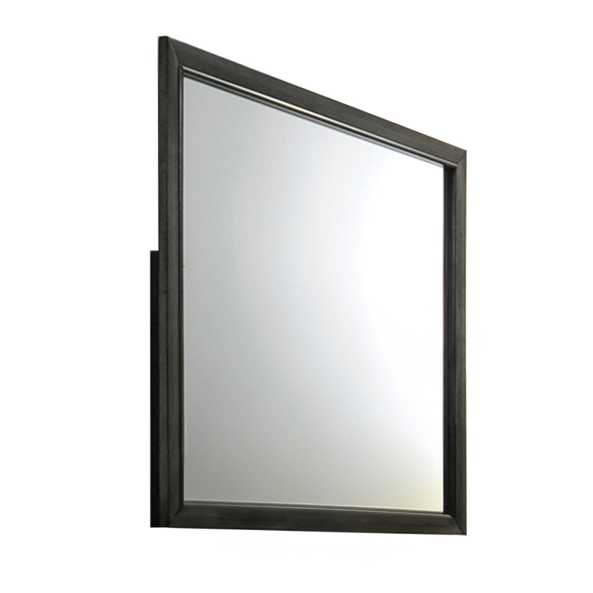 Gray Framed Wall Mirror | Modern Decorative Accent Mirror - 1st Choice Furniture Direct
