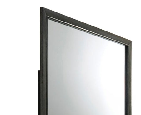 Gray Framed Wall Mirror | Modern Decorative Accent Mirror - 1st Choice Furniture Direct