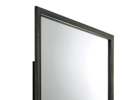 Gray Framed Wall Mirror | Modern Decorative Accent Mirror - 1st Choice Furniture Direct