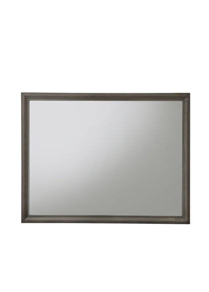 Gray Framed Wall Mirror | Modern Decorative Accent Mirror - 1st Choice Furniture Direct