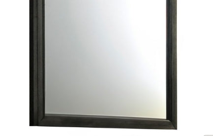 Gray Framed Wall Mirror | Modern Decorative Accent Mirror - 1st Choice Furniture Direct