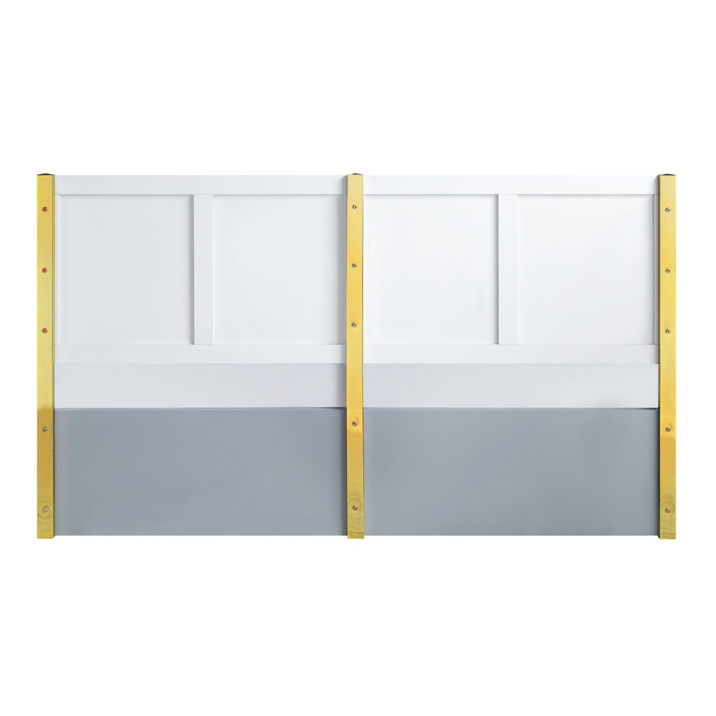 Gray High Gloss Platform Bed with Wave Pattern Headboard - 1st Choice Furniture Direct