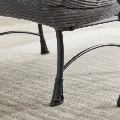 Gray Lazy Chair with Ottoman & Side Pocket - 1st Choice Furniture Direct