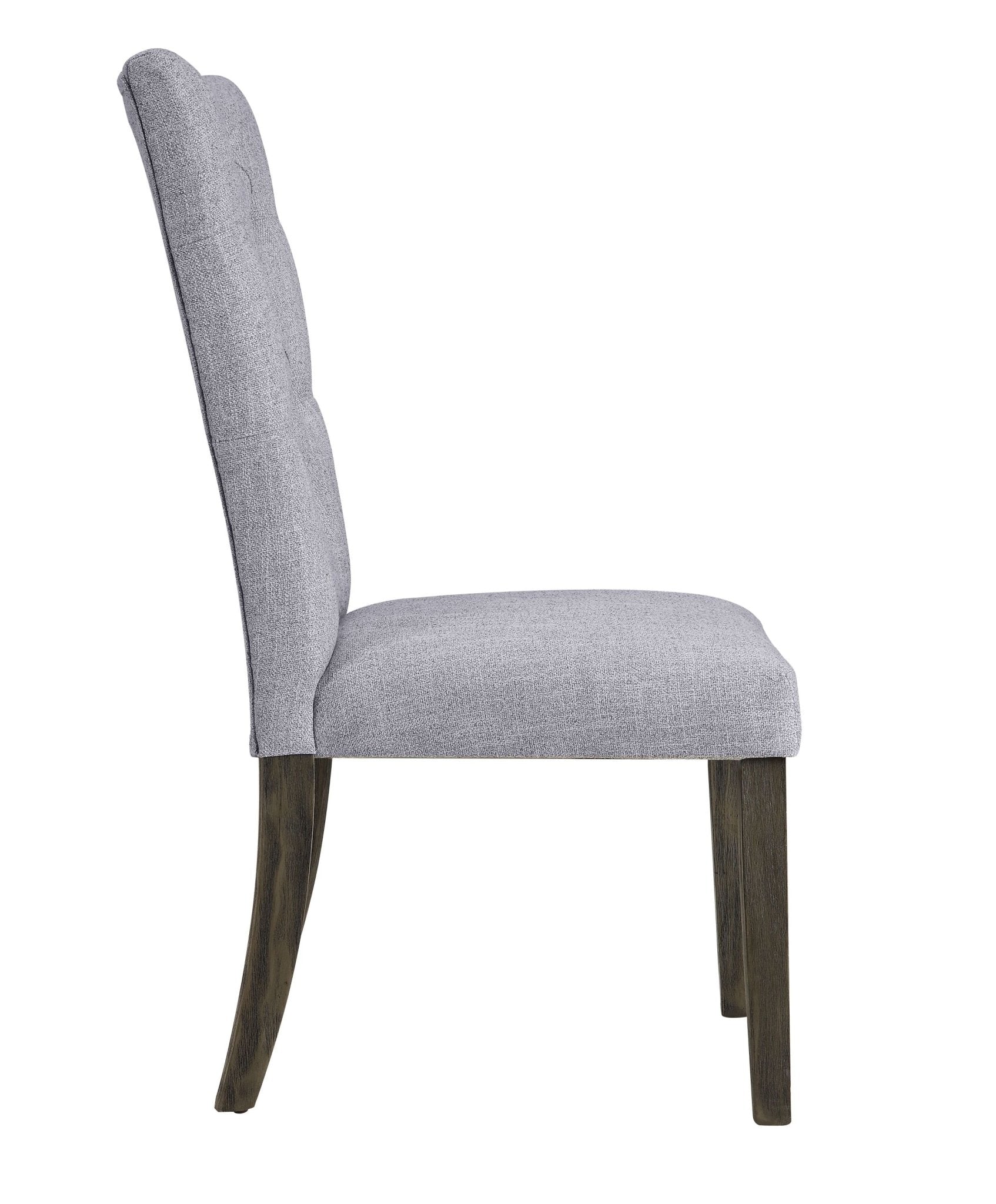 Gray Linen Parsons Dining Chair with Button Tufted Back - 1st Choice Furniture Direct