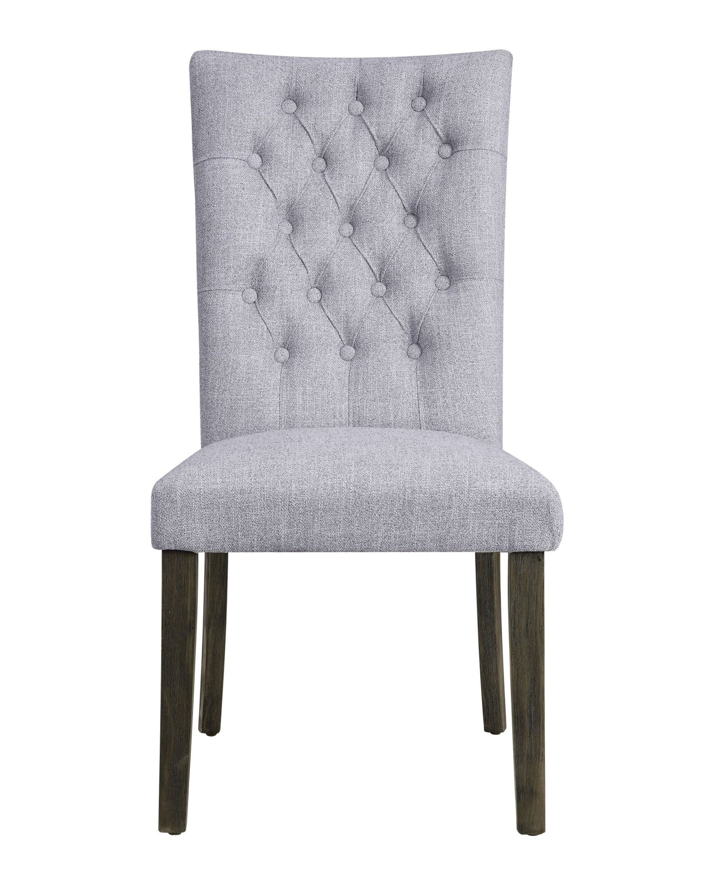 Gray Linen Parsons Dining Chair with Button Tufted Back - 1st Choice Furniture Direct
