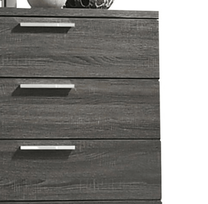 Gray Oak 5-Drawer Chest with Sled Base - 1st Choice Furniture Direct