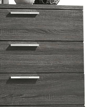 Gray Oak 5-Drawer Chest with Sled Base - 1st Choice Furniture Direct