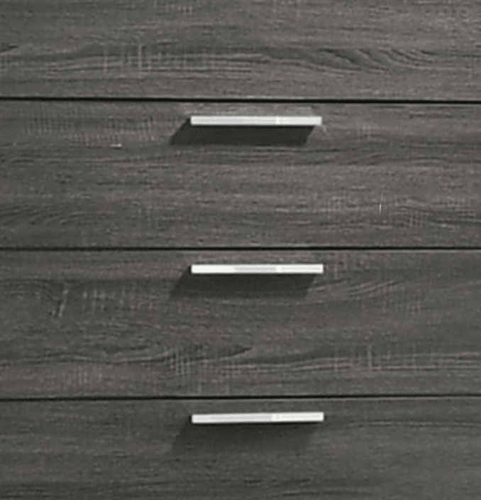 Gray Oak 5-Drawer Chest with Sled Base - 1st Choice Furniture Direct