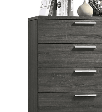 Gray Oak 5-Drawer Chest with Sled Base - 1st Choice Furniture Direct