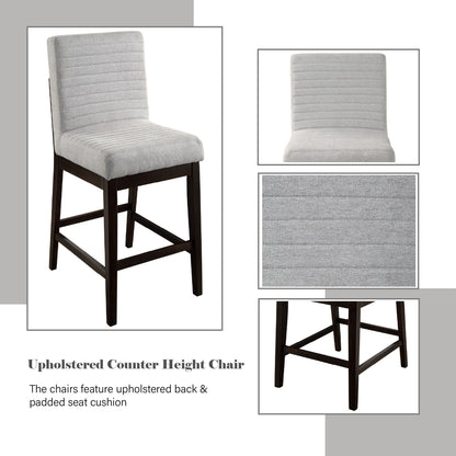 Gray Upholstered Counter Height Chair - 1st Choice Furniture Direct