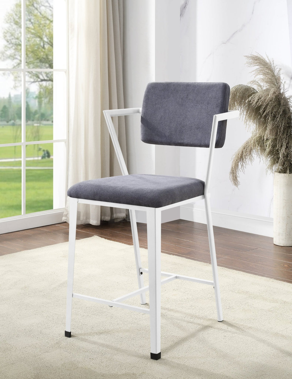 Gray Upholstered High Back Dining Chair - 1st Choice Furniture Direct