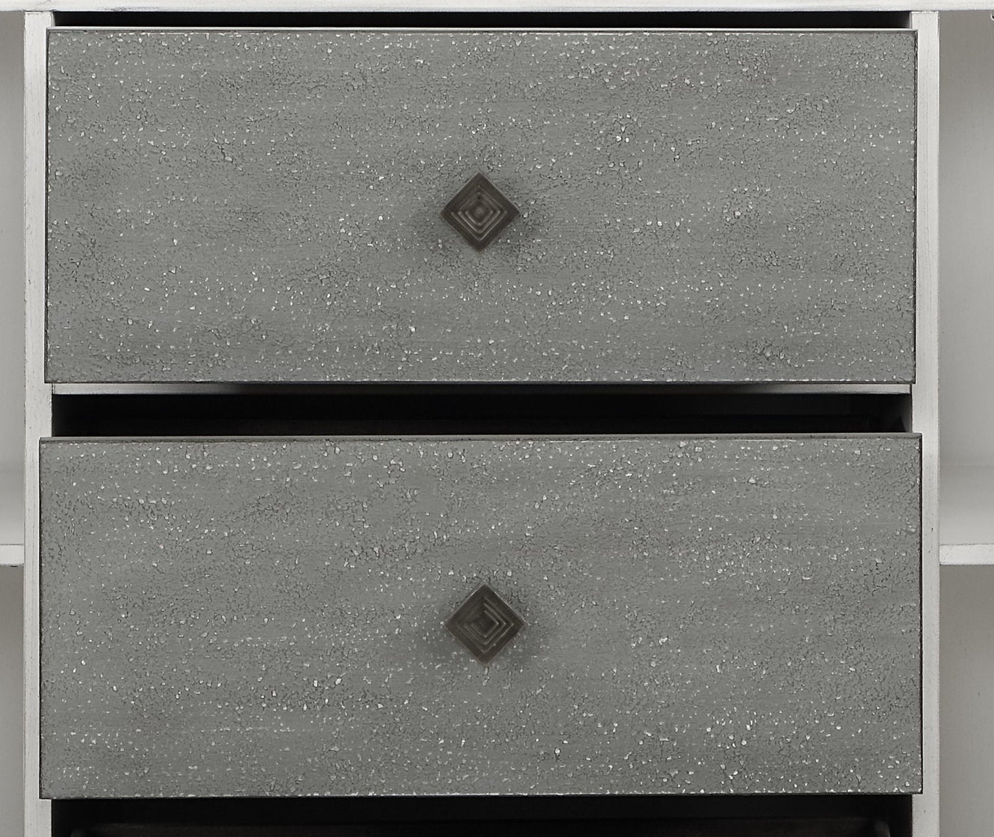Gray & White Dining Server with 3 Drawers and Adjustable Shelves - 1st Choice Furniture Direct