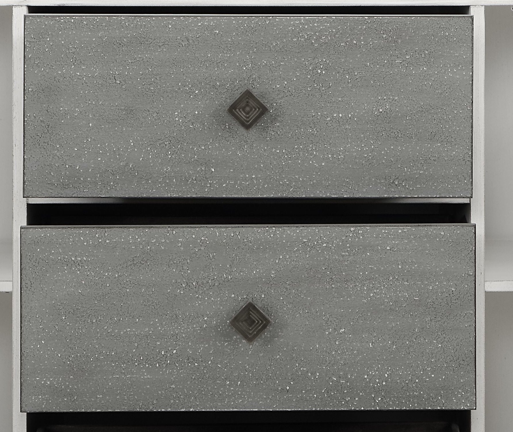Gray & White Dining Server with 3 Drawers and Adjustable Shelves - 1st Choice Furniture Direct