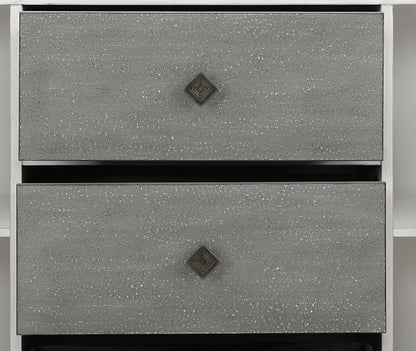 Gray & White Dining Server with 3 Drawers and Adjustable Shelves - 1st Choice Furniture Direct
