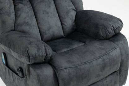 Grayish Blue Velvet Power Lift Recliner with Massage & Heat - 1st Choice Furniture Direct