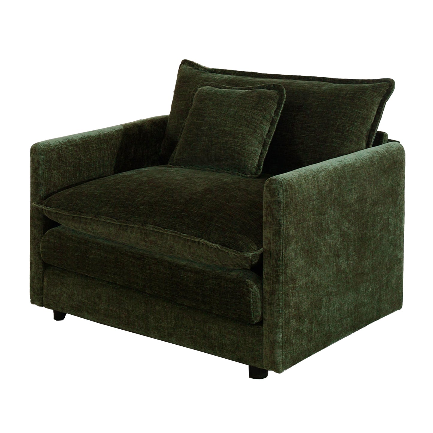 Green Chenille Accent Chair – Modular Single Sofa Chair for Living Room - 1st Choice Furniture Direct