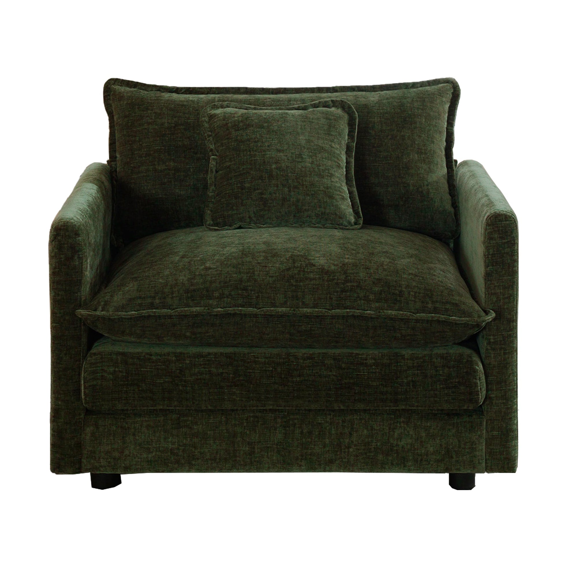 Green Chenille Accent Chair – Modular Single Sofa Chair for Living Room - 1st Choice Furniture Direct
