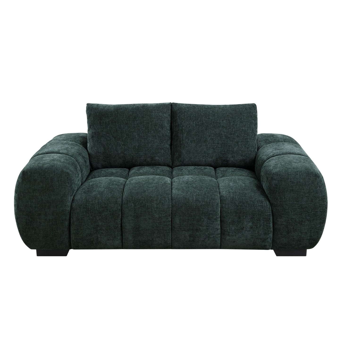 Green Chenille Loveseat with Pocket Coil Cushions - 1st Choice Furniture Direct