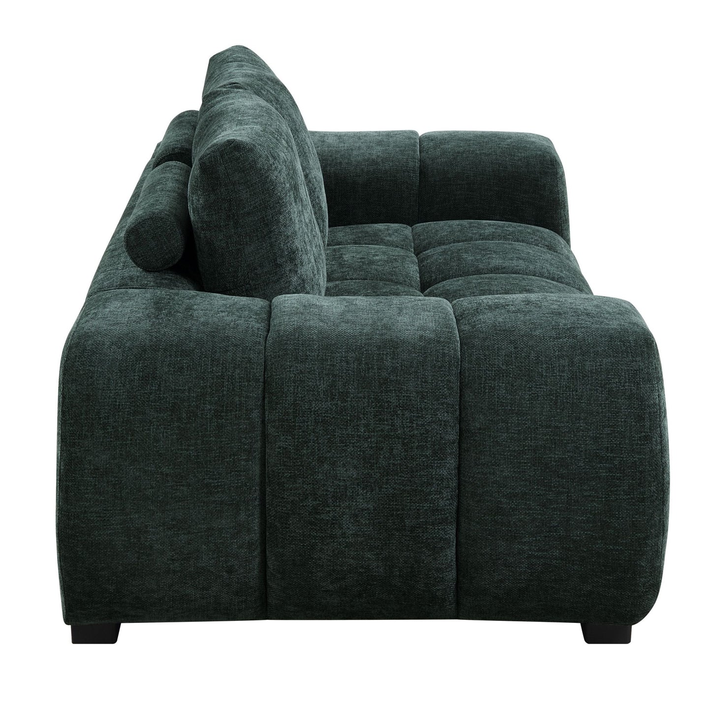 Green Chenille Loveseat with Pocket Coil Cushions - 1st Choice Furniture Direct