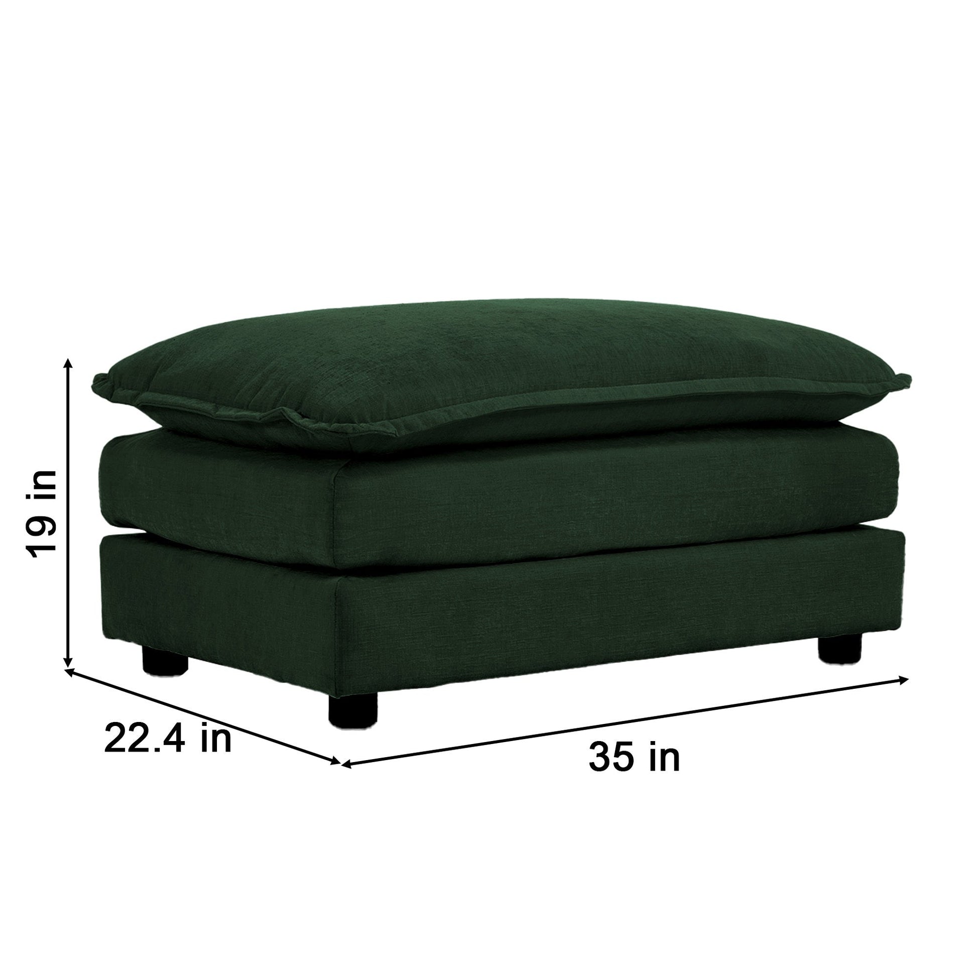 Green Chenille Modular Sectional Sofa – Modern 4 Seat Couch - 1st Choice Furniture Direct