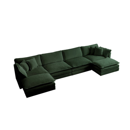 Green Chenille Modular Sectional Sofa – Modern 4 Seat Couch - 1st Choice Furniture Direct