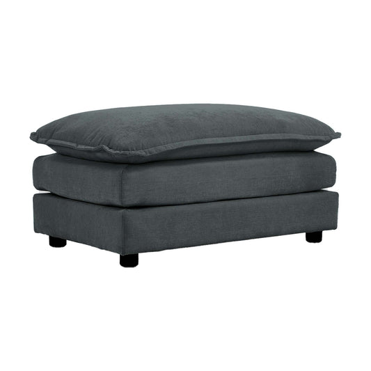 Grey Chenille Ottoman Footrest | Modern Modular Ottoman for Living Room (35") - 1st Choice Furniture Direct