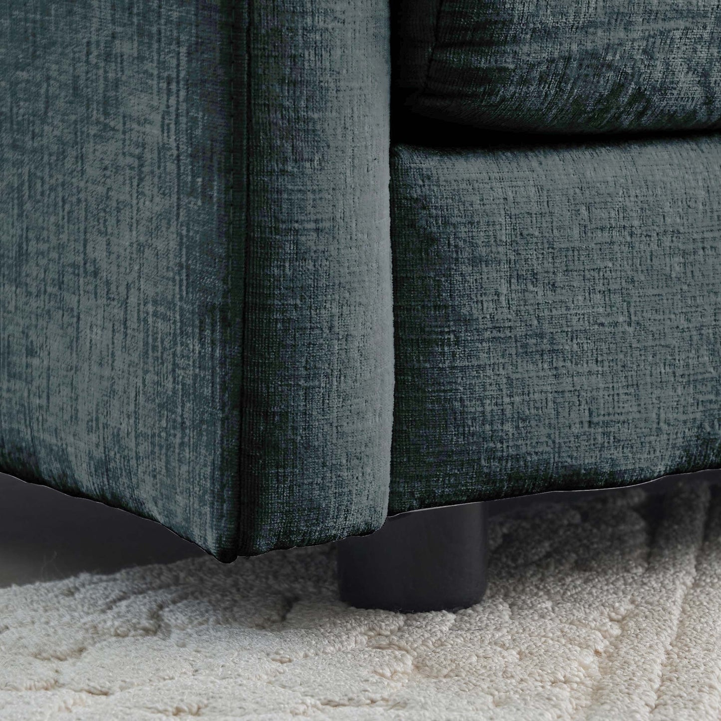 Grey Chenille Ottoman Footrest | Modern Modular Ottoman for Living Room (35") - 1st Choice Furniture Direct