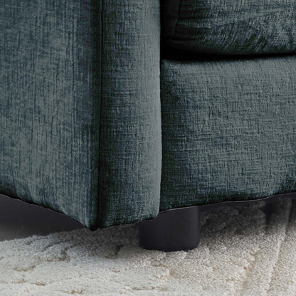 Grey Chenille Ottoman Footrest | Modern Modular Ottoman for Living Room (35") - 1st Choice Furniture Direct