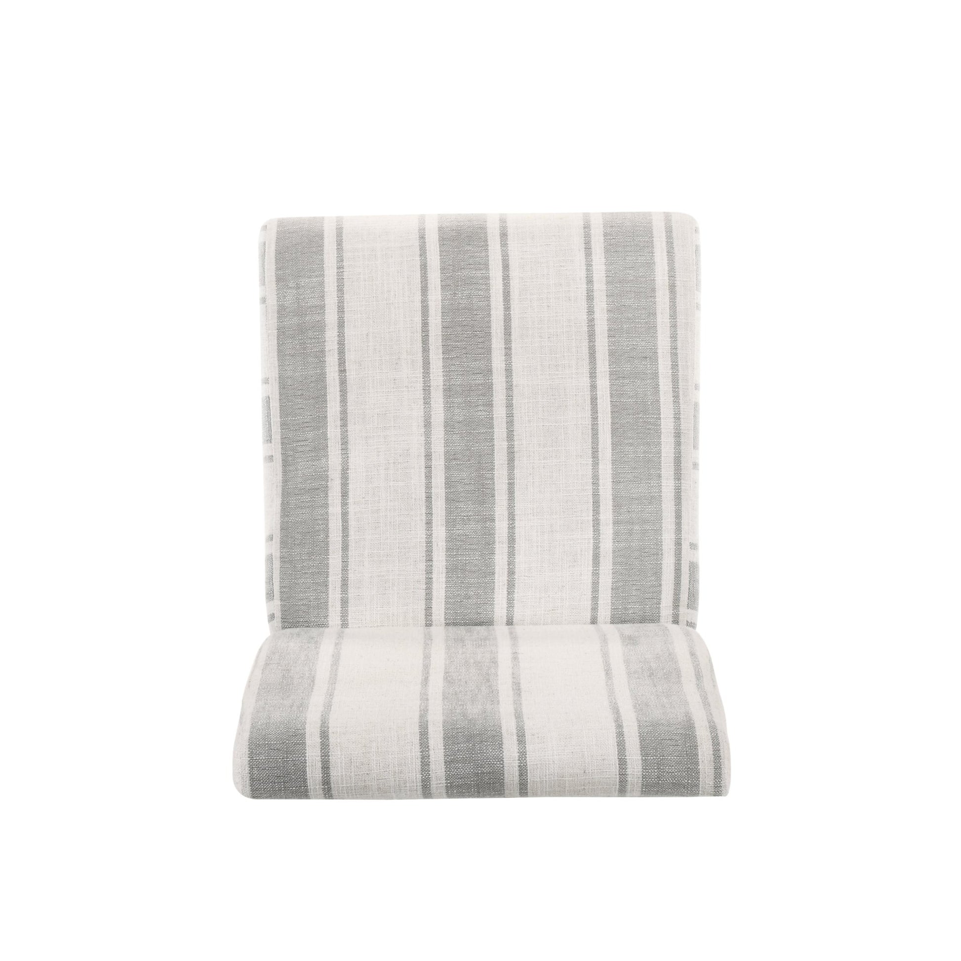 Grey Stripe Upholstered Dining Chairs Set of 2 - 1st Choice Furniture Direct