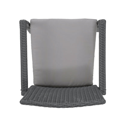 Grey Wicker Outdoor Dining Chairs with Water-Resistant Cushions - 1st Choice Furniture Direct