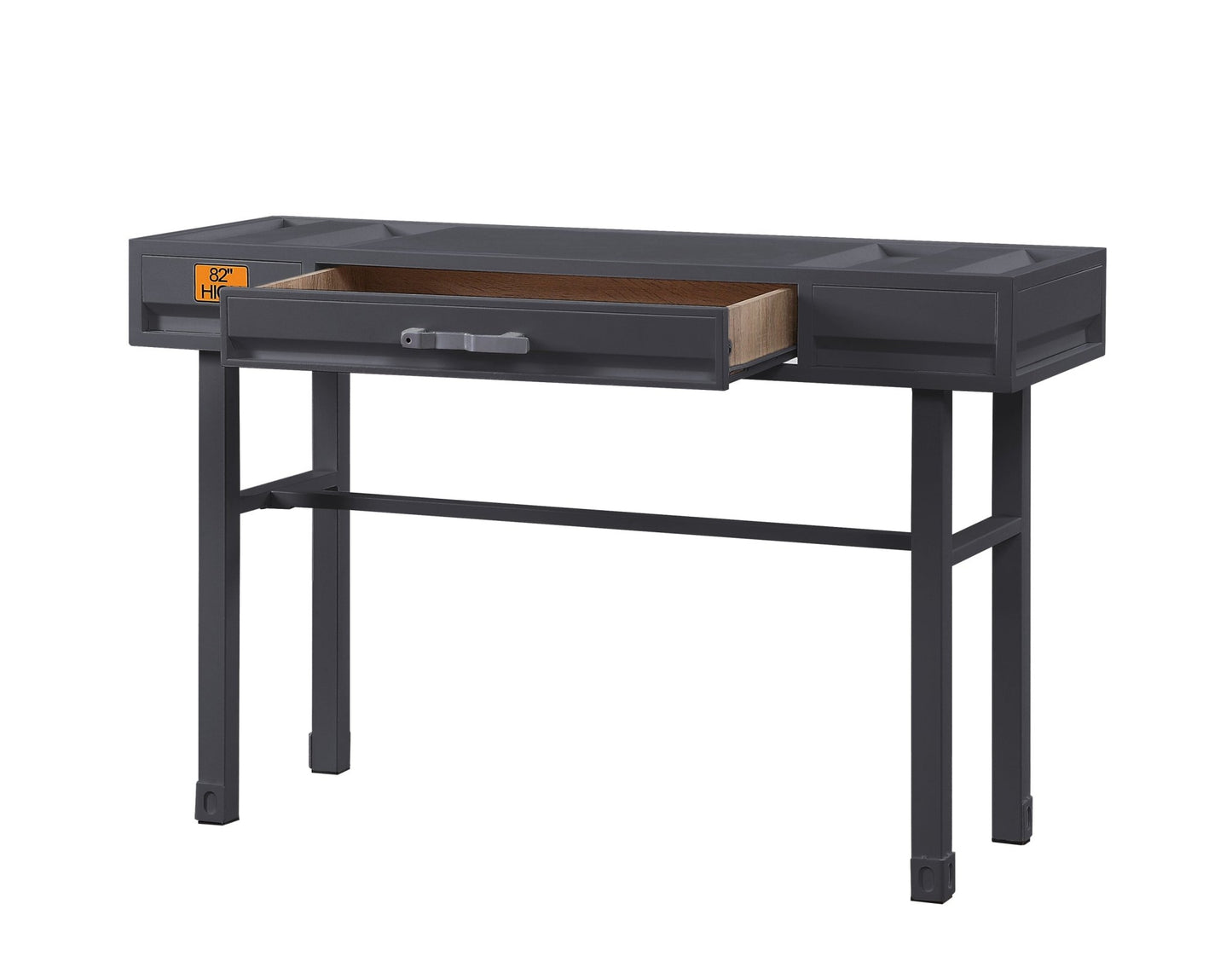 Gunmetal Industrial Writing Desk with Storage Drawer - 1st Choice Furniture Direct