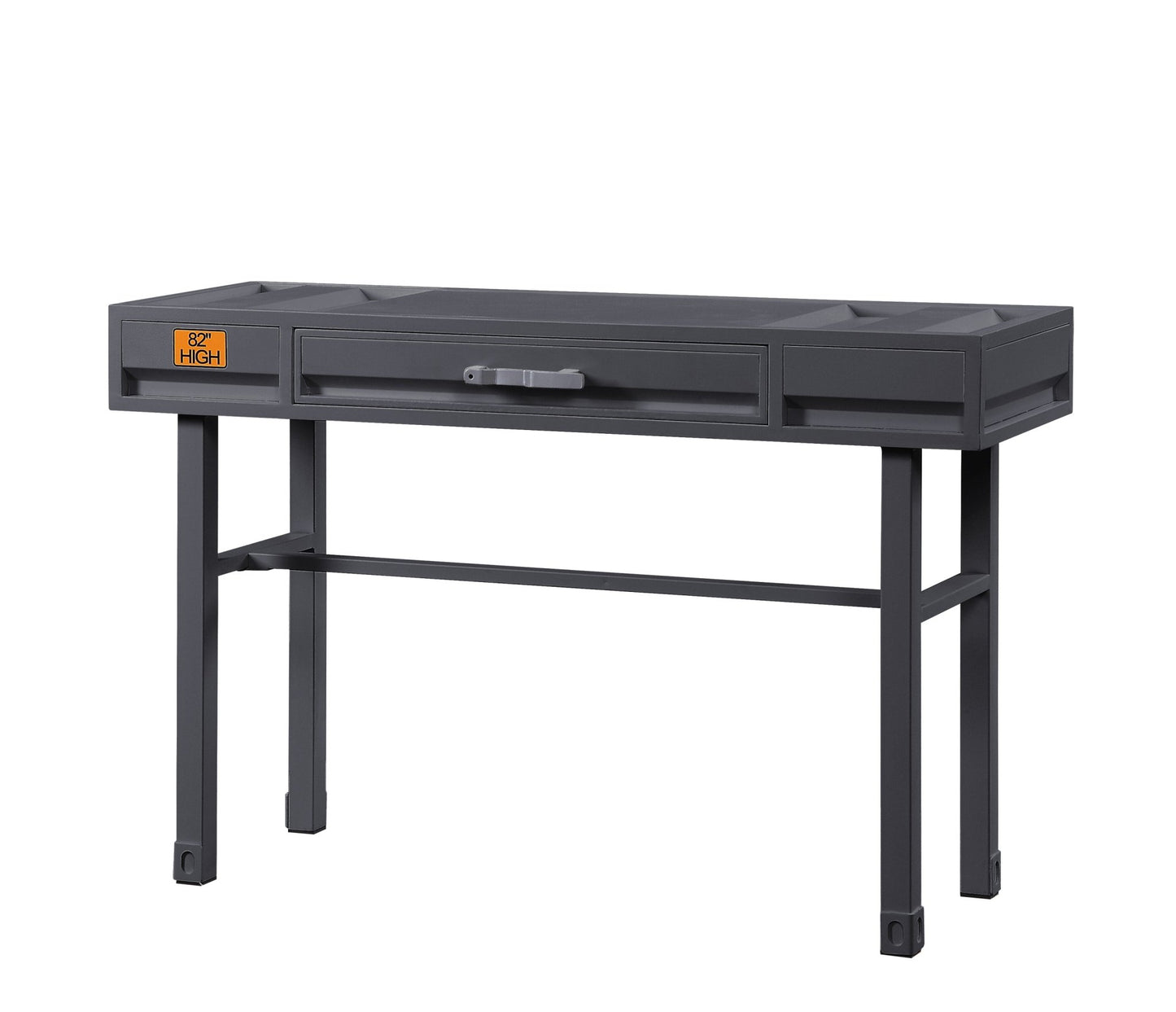 Gunmetal Industrial Writing Desk with Storage Drawer - 1st Choice Furniture Direct