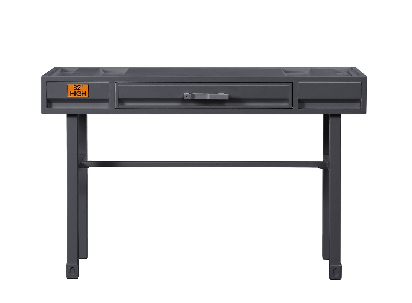 Gunmetal Industrial Writing Desk with Storage Drawer - 1st Choice Furniture Direct