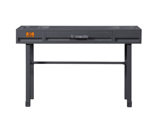 Gunmetal Industrial Writing Desk with Storage Drawer - 1st Choice Furniture Direct