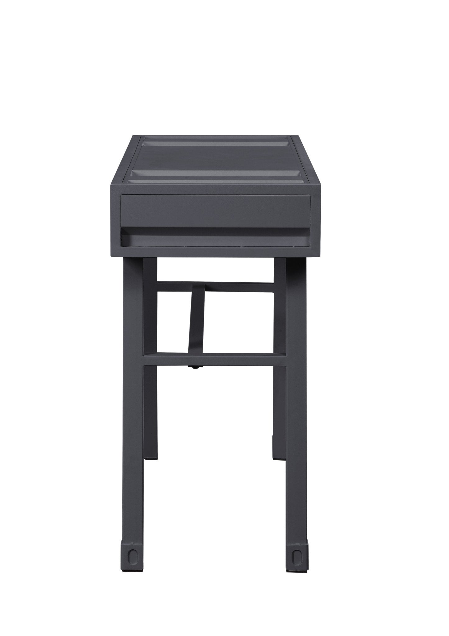 Gunmetal Industrial Writing Desk with Storage Drawer - 1st Choice Furniture Direct