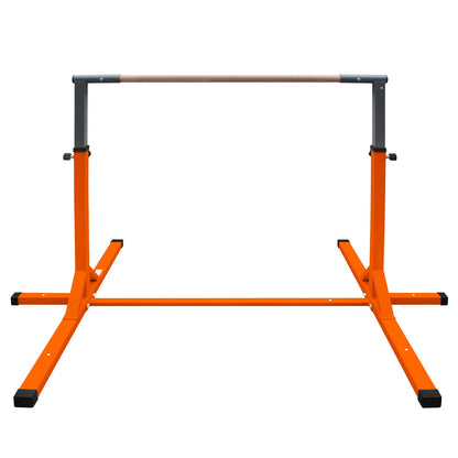 Gymnastics Bar for Kids, Adjustable Height Gym Bar, Junior Training Kip Bar for Home, Built for kids 3+ Years Orange - 1st Choice Furniture Direct